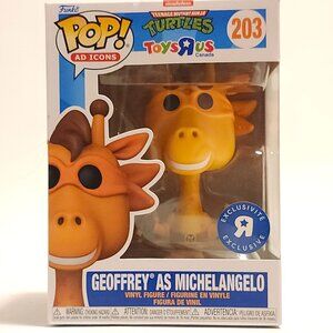 TOYSRUS TMNT GEOFFREY AS MICHELANGELO NINJA TURTLE FUNKO POP! #203 TOYS R US